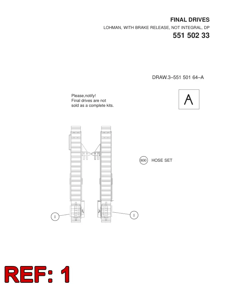 55151830 551 518 30 FINAL DRIVE ASSEMBLY - Sandvik Technical Drawing