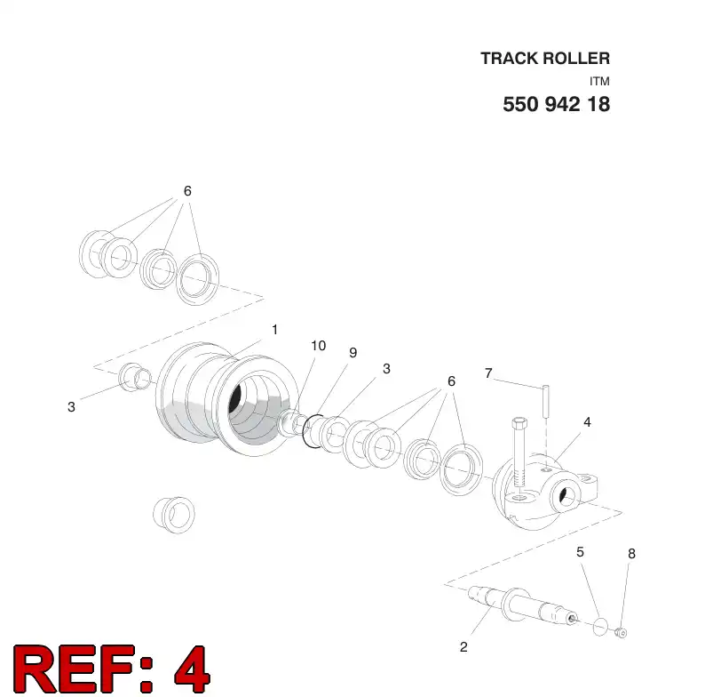55151956 551 519 56 Mounting piece - Sandvik Technical Drawing
