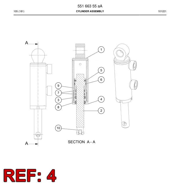 55151982 551 519 82 Front cover - Sandvik Technical Drawing