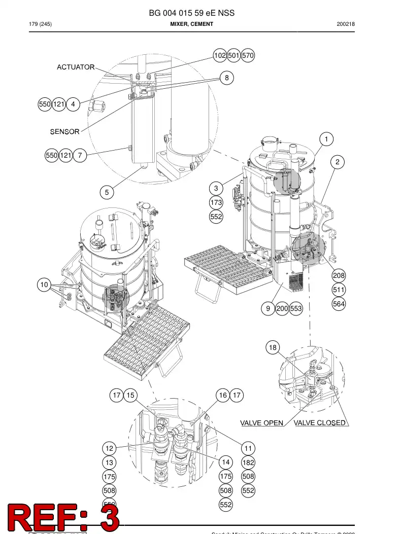 55152067b 551 520 67b Railing - Sandvik Technical Drawing