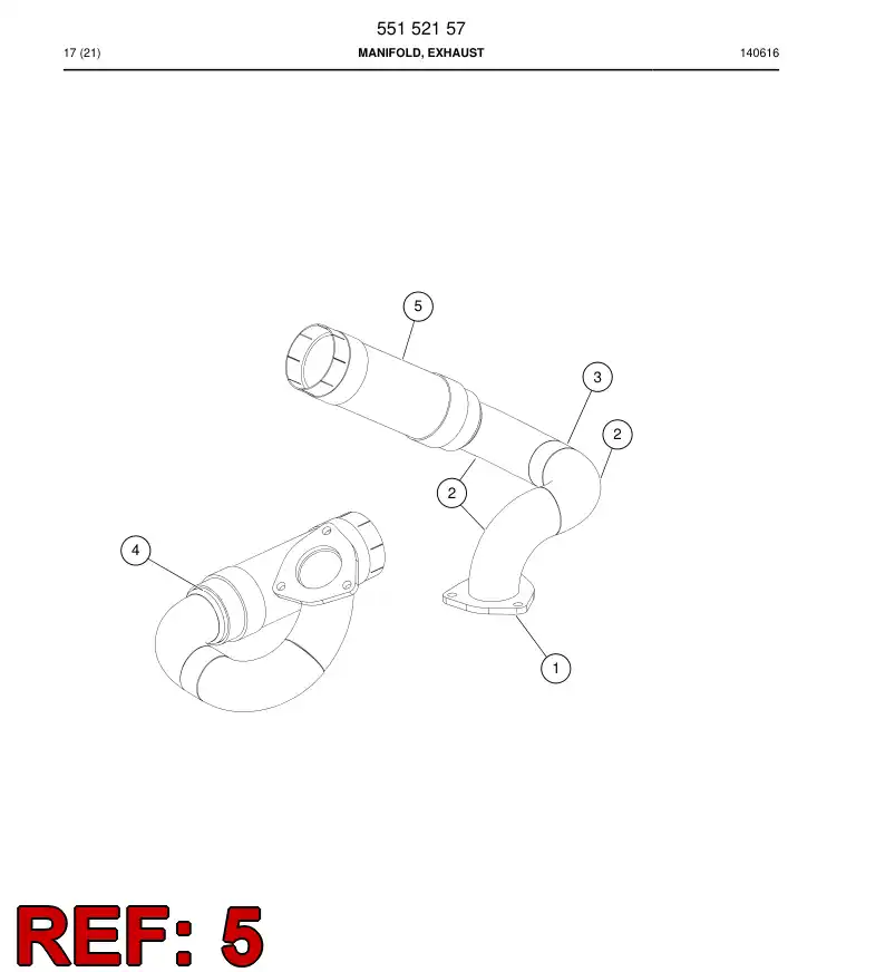 55152159 551 521 59 Pipe, Flexible - Sandvik Technical Drawing