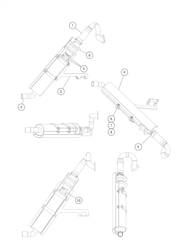 55152278 551 522 78 EXHAUST PIPE (WITH CATALYS) - Sandvik Technical Drawing