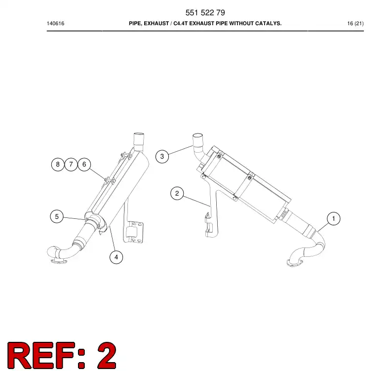 55152289 551 522 89 Flange - Sandvik Technical Drawing