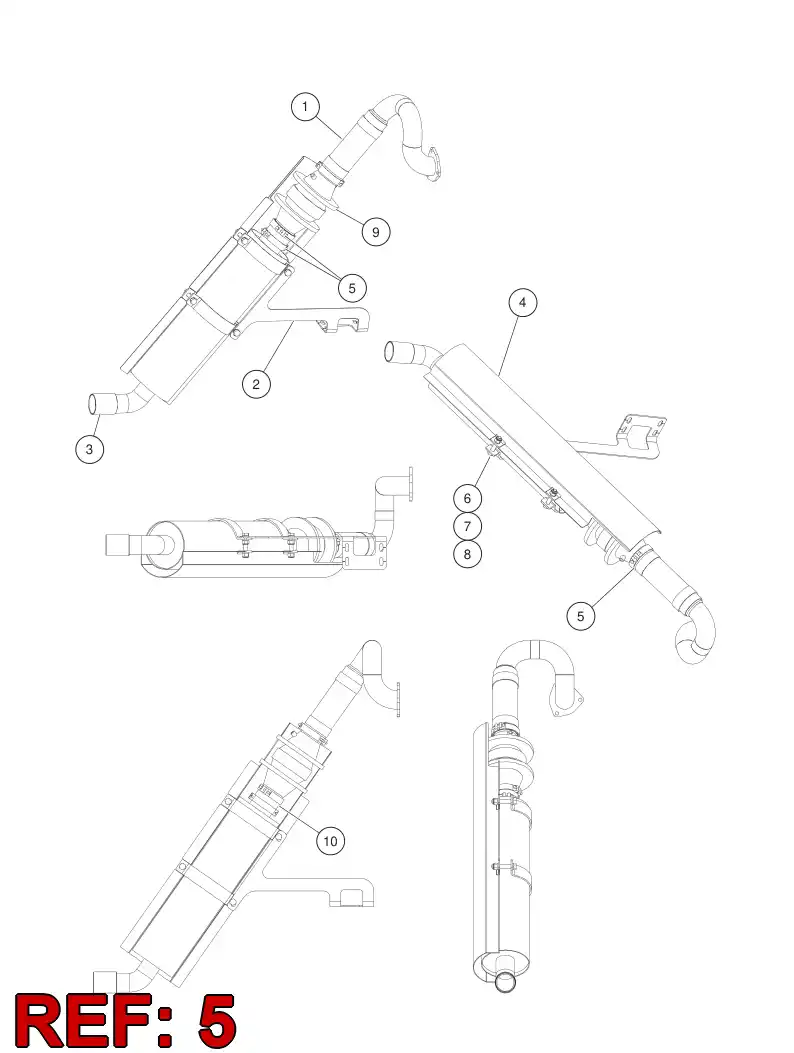 55152369 551 523 69 Clamp, Hose - Sandvik Technical Drawing