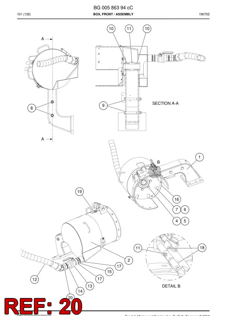 55152375 551 523 75 Swivel nut elbow 45 - Sandvik Technical Drawing