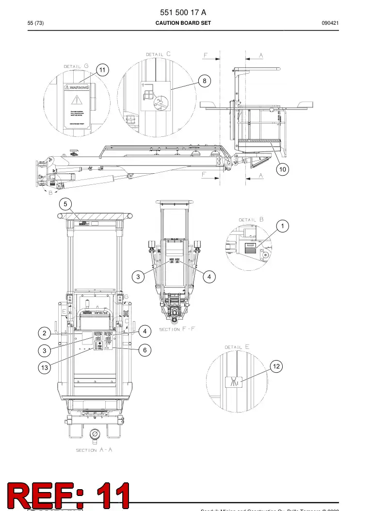 55152487 551 524 87 Sign - Sandvik Technical Drawing