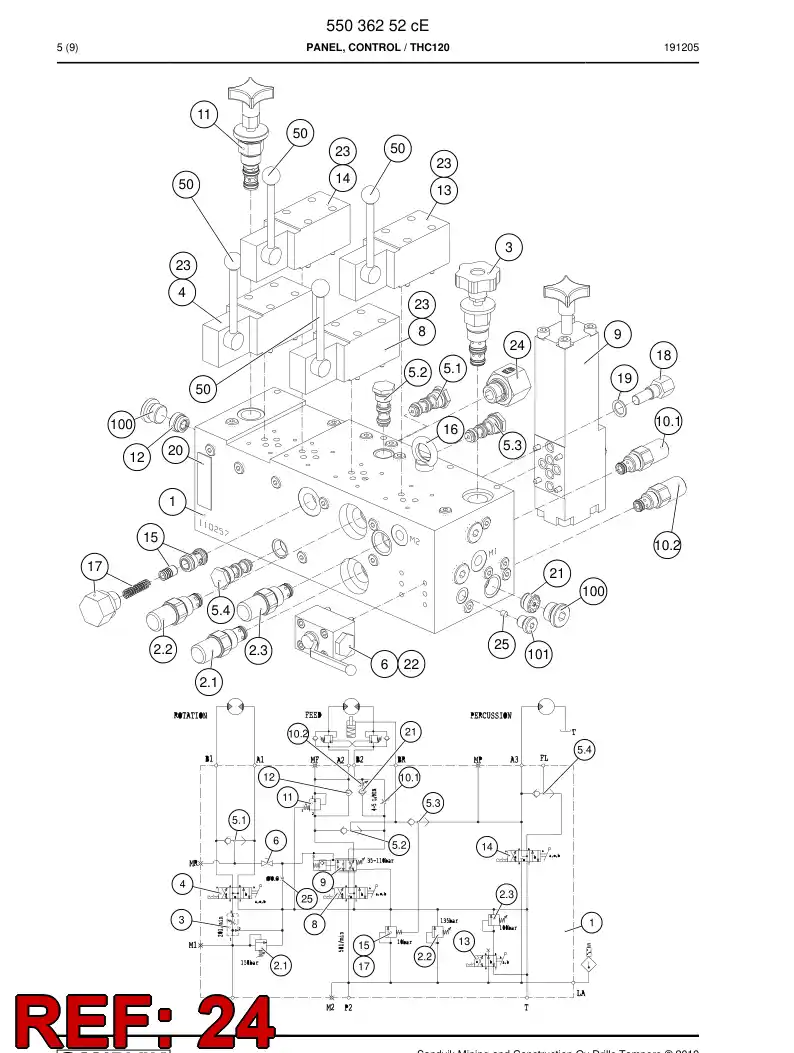 55152593a 551 525 93a Fitting - Sandvik Technical Drawing