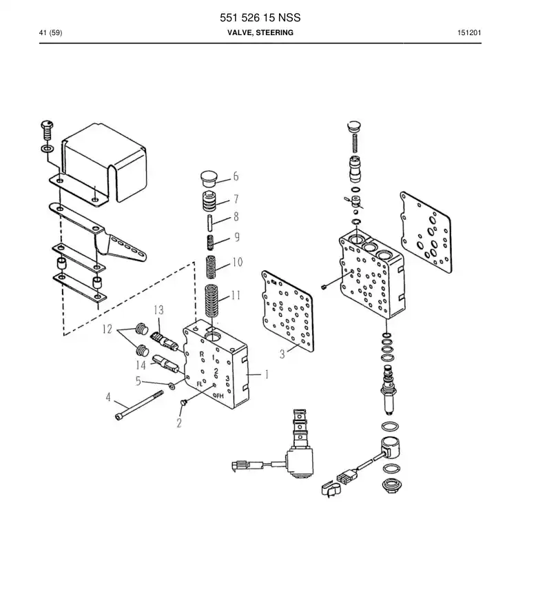 55152615 551 526 15 STEERING VALVE - Sandvik Technical Drawing