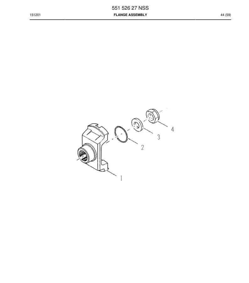 55152627 551 526 27 FLANGE ASSEMBLY - Sandvik Technical Drawing