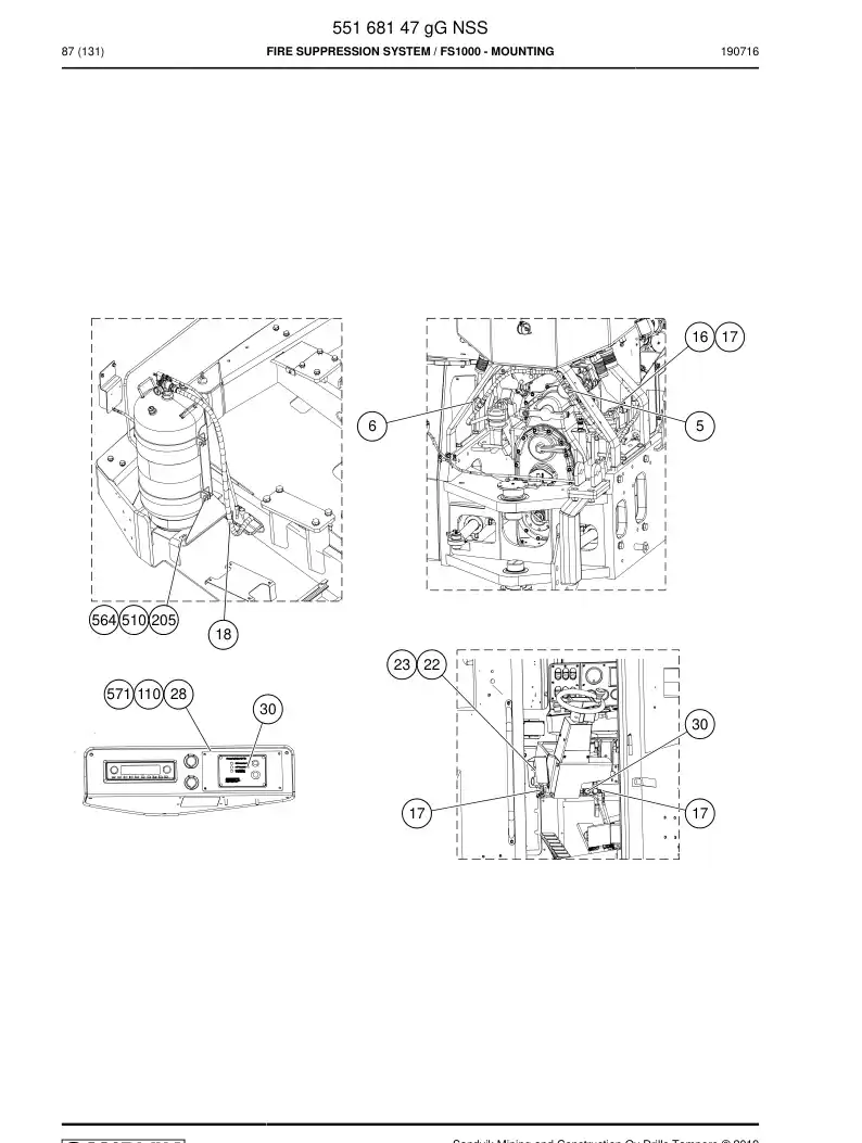 55152629b 551 526 29b Stop, Engine - Sandvik Technical Drawing