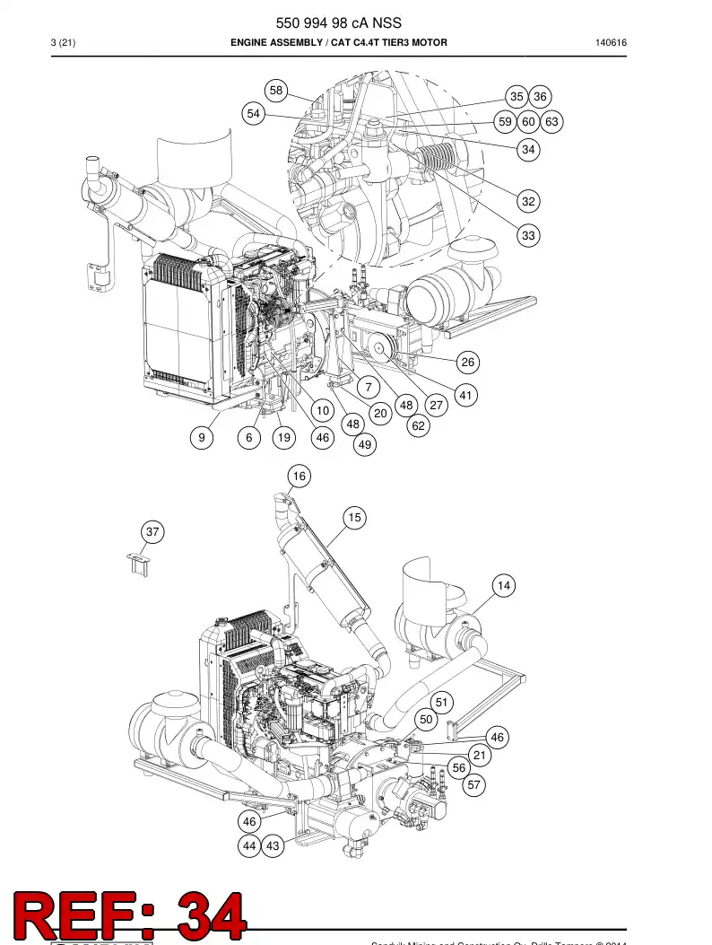 55152639a 551 526 39a Clip - Sandvik Technical Drawing