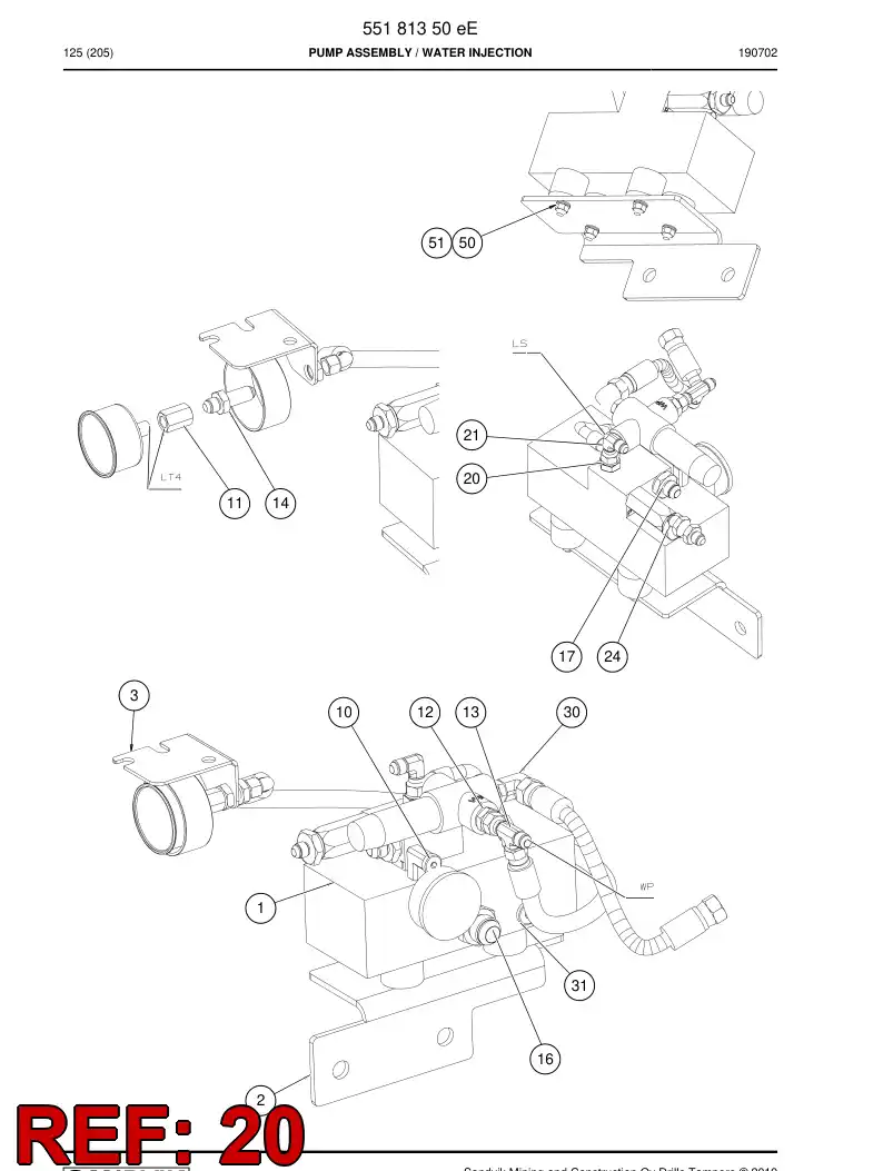 55152645 551 526 45 Adapter Assembly - Sandvik Technical Drawing