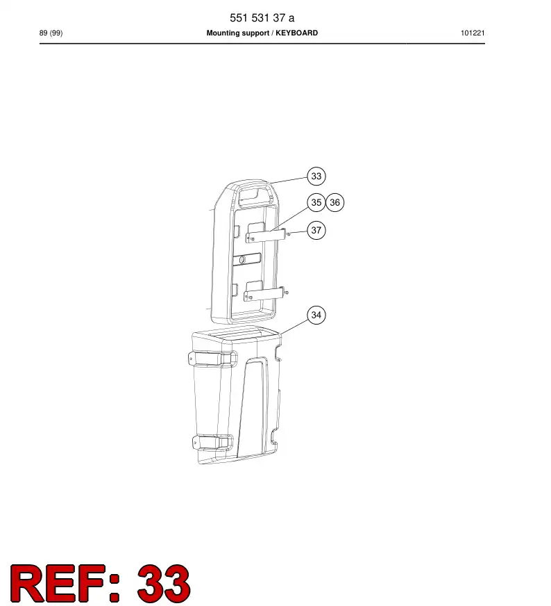 55152664 551 526 64 Bracket, Mounting - Sandvik Technical Drawing