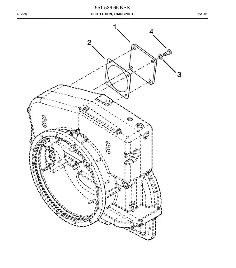 55152666 551 526 66 TRANSPORT PROTECTION - Sandvik Technical Drawing