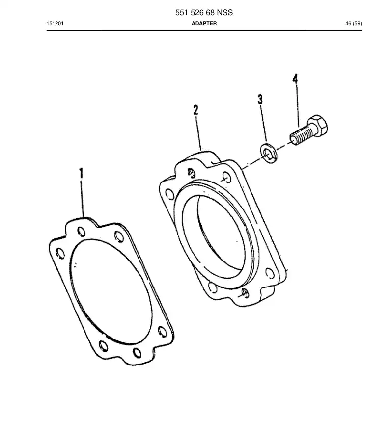 55152668 551 526 68 ADAPTER - Sandvik Technical Drawing