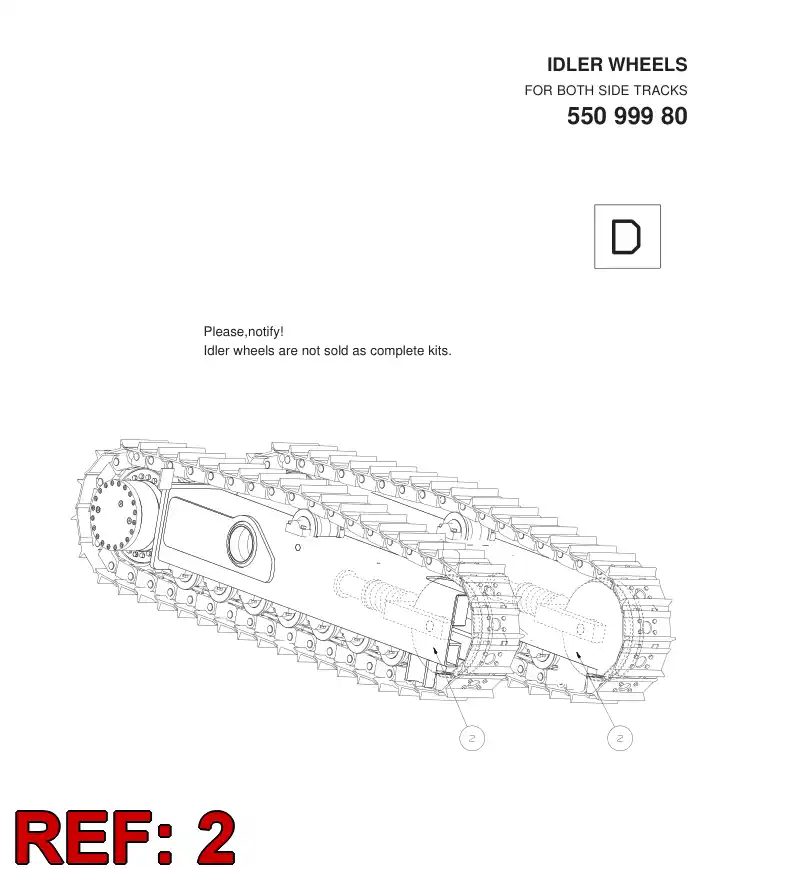 55152693 551 526 93 IDLER WHEEL - Sandvik Technical Drawing