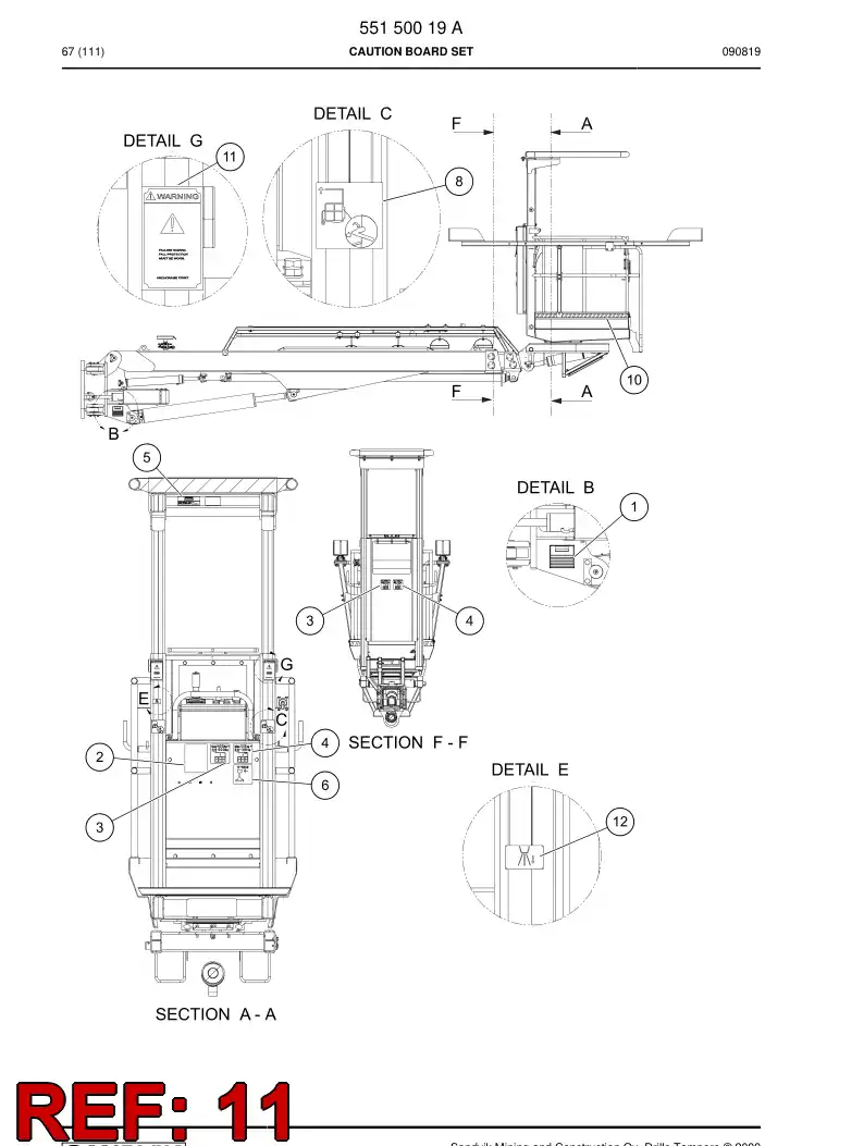 55152746 551 527 46 Sign - Sandvik Technical Drawing