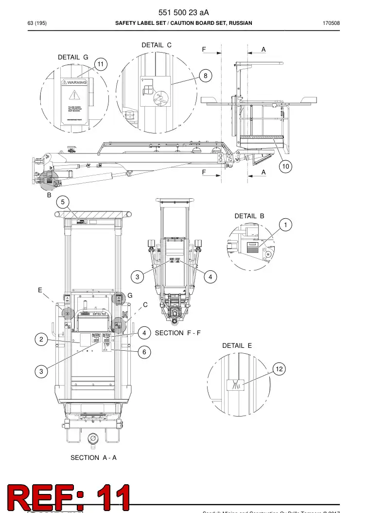 55152750 551 527 50 Sign - Sandvik Technical Drawing