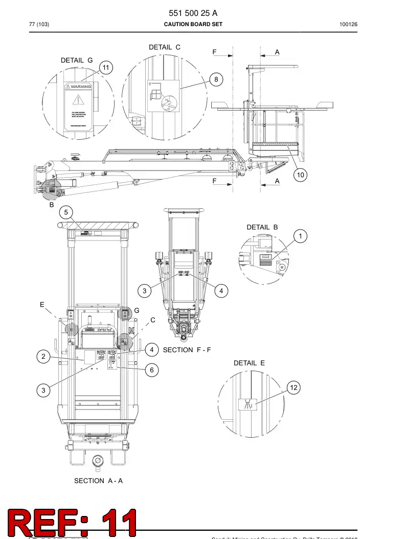 55152752 551 527 52 Sign - Sandvik Technical Drawing