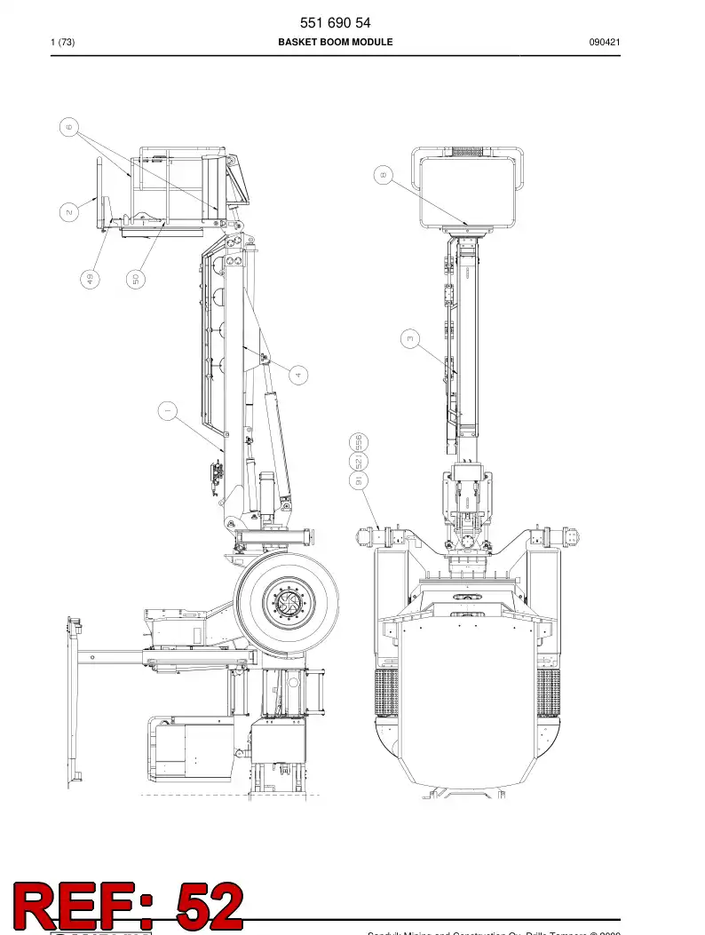 55152754a 551 527 54a Sign - Sandvik Technical Drawing