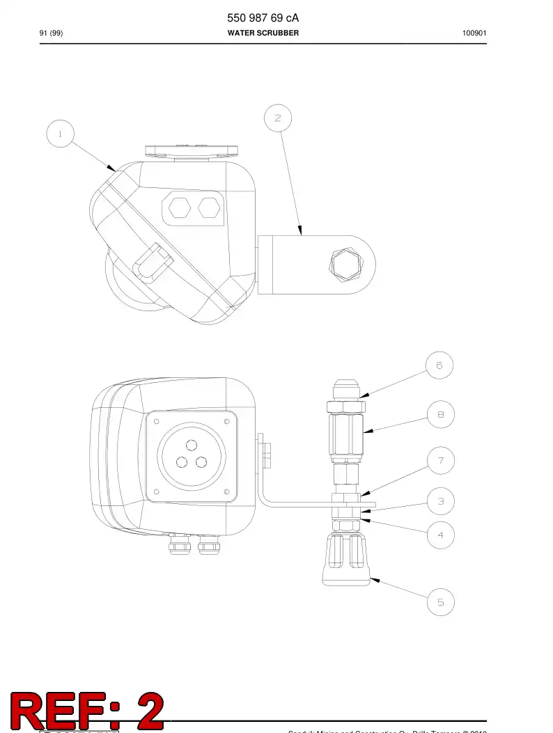 55152832 551 528 32 Plate, Mounting - Sandvik Technical Drawing
