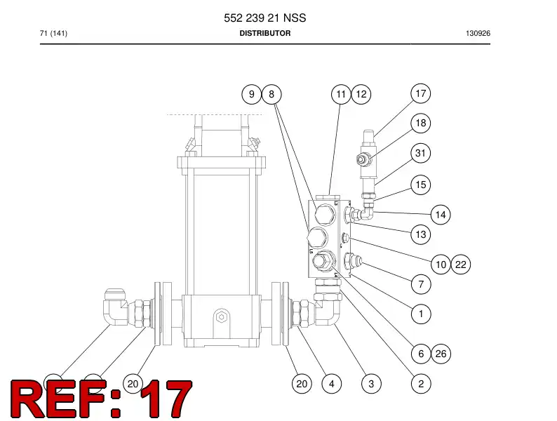 55152848 551 528 48 Valve, Pressure Relief - Sandvik Technical Drawing