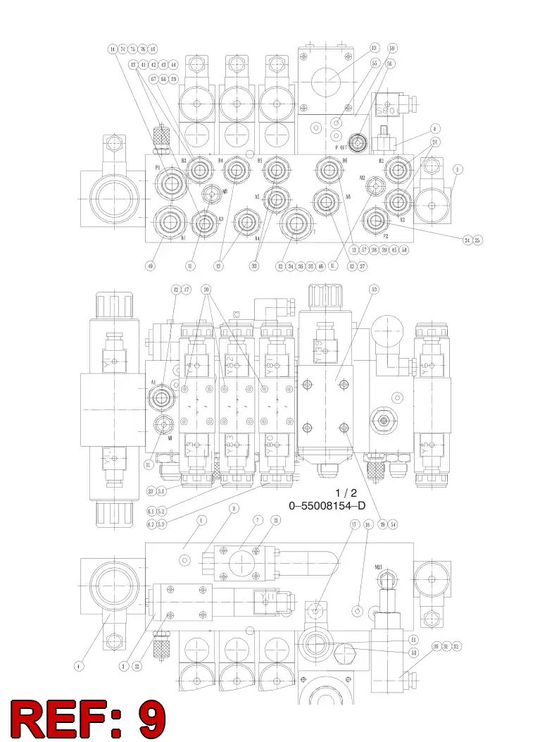 55152892 551 528 92 VLVULA, DIRECIONAL - Sandvik Technical Drawing
