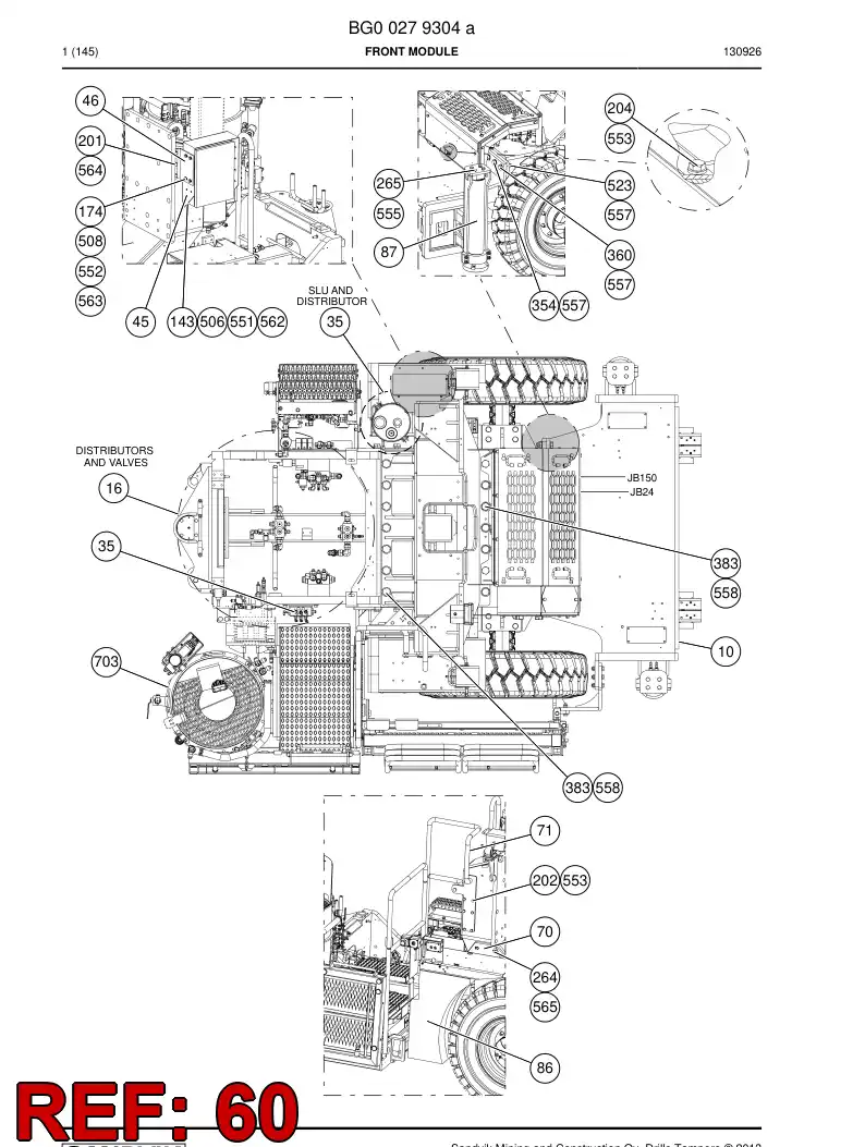 55152904b 551 529 04b SUPORTE, LANA - Sandvik Technical Drawing