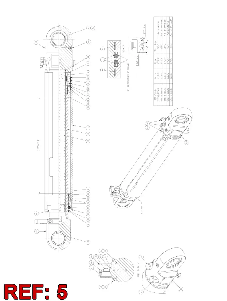 55152974 551 529 74 PISTON - Sandvik Technical Drawing