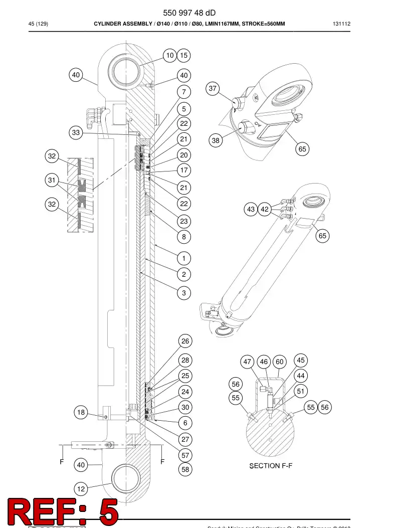 55152974c 551 529 74c PISTON - Sandvik Technical Drawing