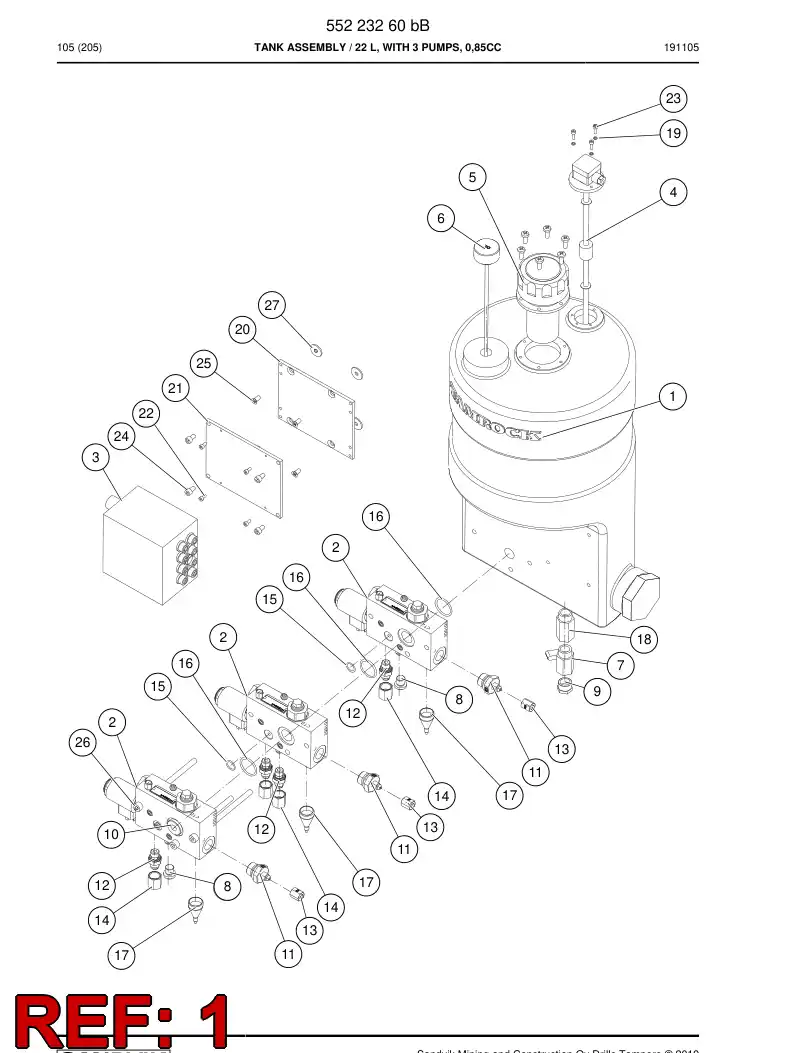 55152987 551 529 87 Plug - Sandvik Technical Drawing
