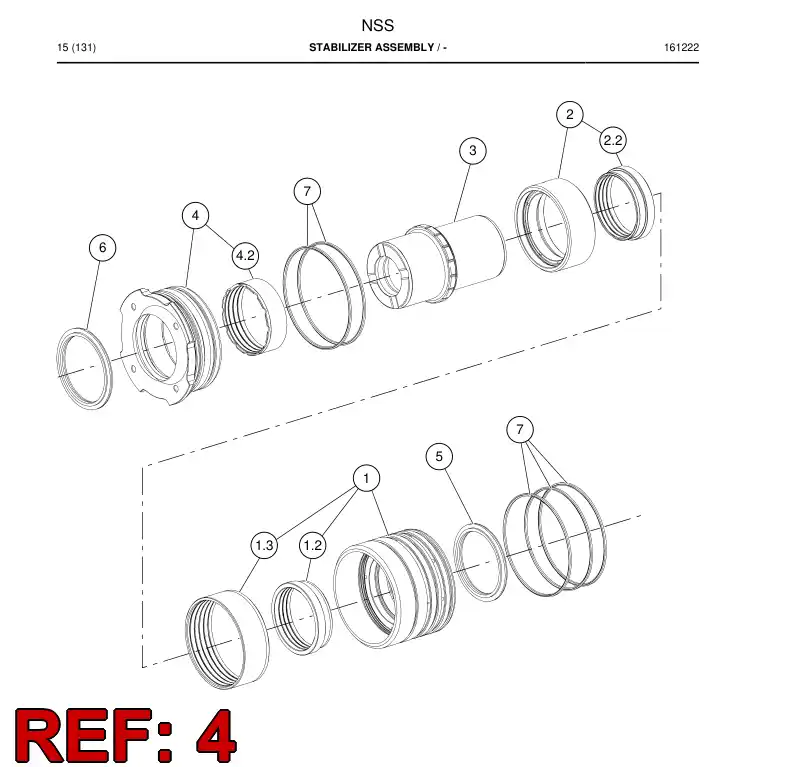 55152988a 551 529 88a Bushing, Bearing - Sandvik Technical Drawing