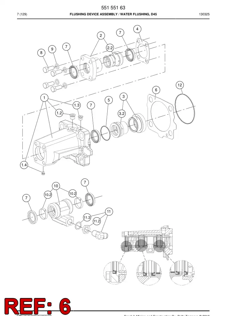 55153030b 551 530 30b Plate, Gasket - Sandvik Technical Drawing