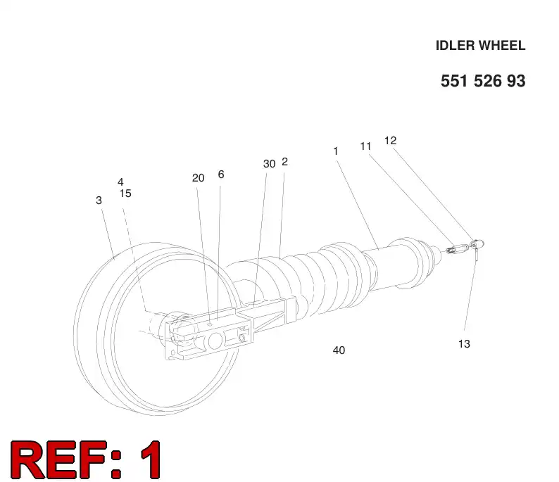 55153123 551 531 23 CYLINDER - Sandvik Technical Drawing