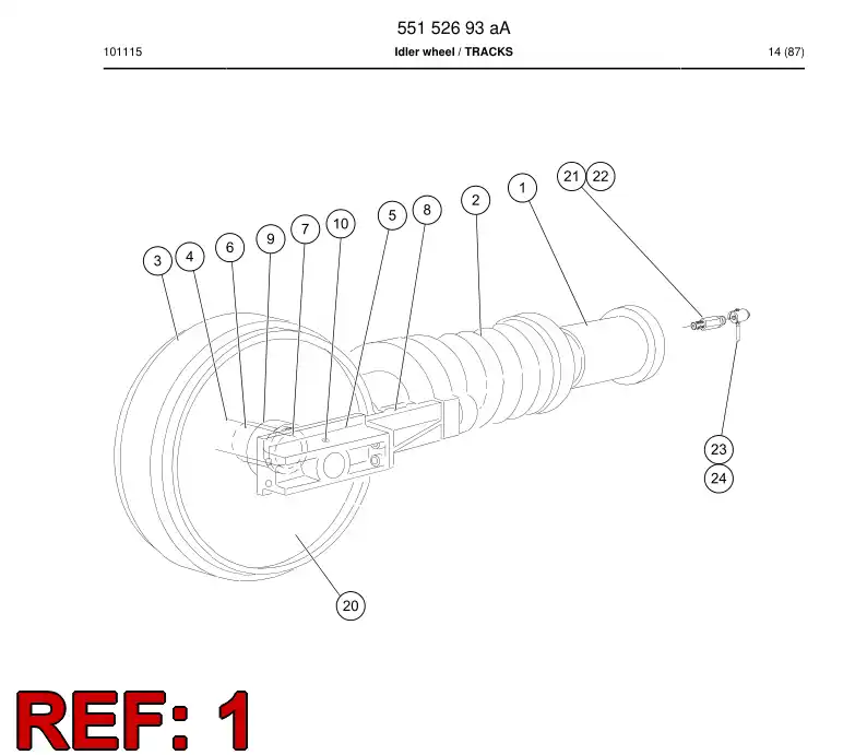 55153123a 551 531 23a Cylinder - Sandvik Technical Drawing