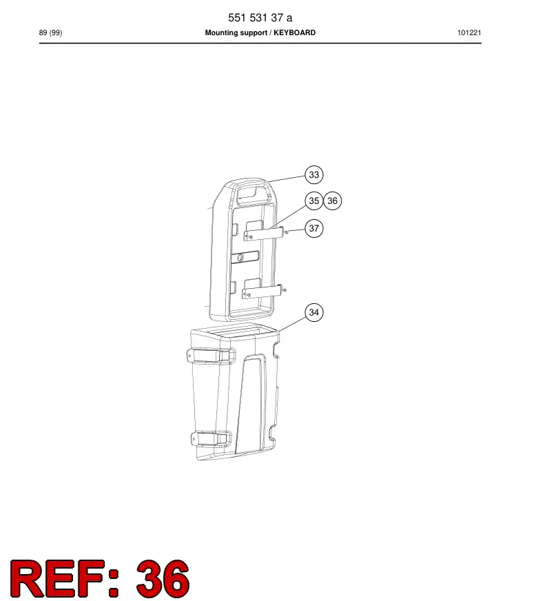 55153138 551 531 38 Support - Sandvik Technical Drawing