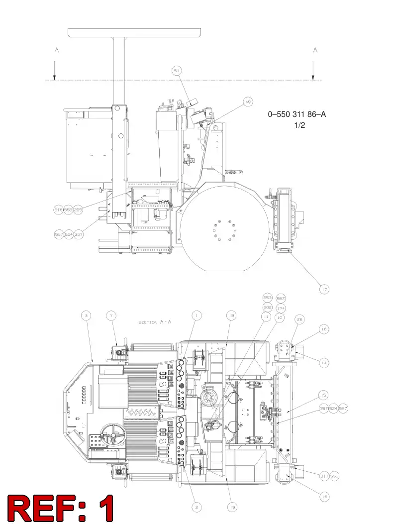 55153143 551 531 43 CONTROL SYSTEM - Sandvik Technical Drawing