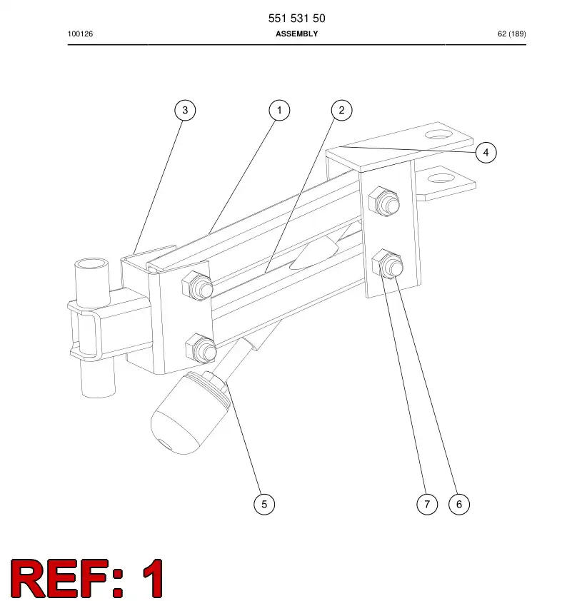 55153151 551 531 51 Crank - Sandvik Technical Drawing