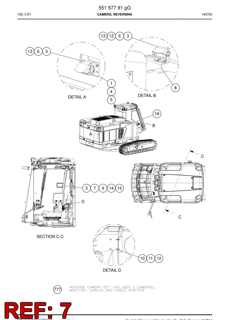 55153219 551 532 19 Bracket, Mounting - Sandvik Technical Drawing