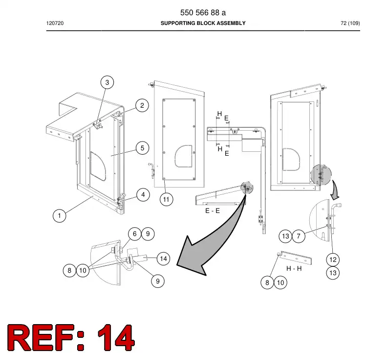 55153223 551 532 23 Locking pin - Sandvik Technical Drawing