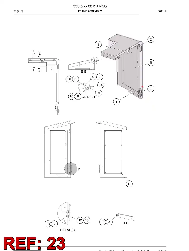 55153223a 551 532 23a Pin, Locking - Sandvik Technical Drawing