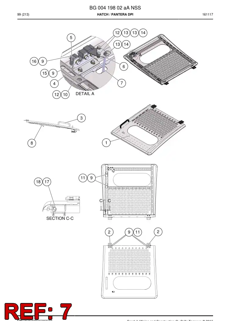 55153224a 551 532 24a Lever - Sandvik Technical Drawing