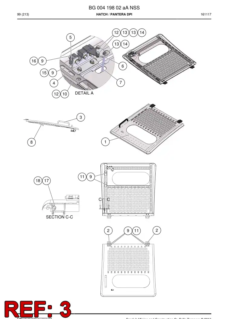 55153225a 551 532 25a Handle - Sandvik Technical Drawing