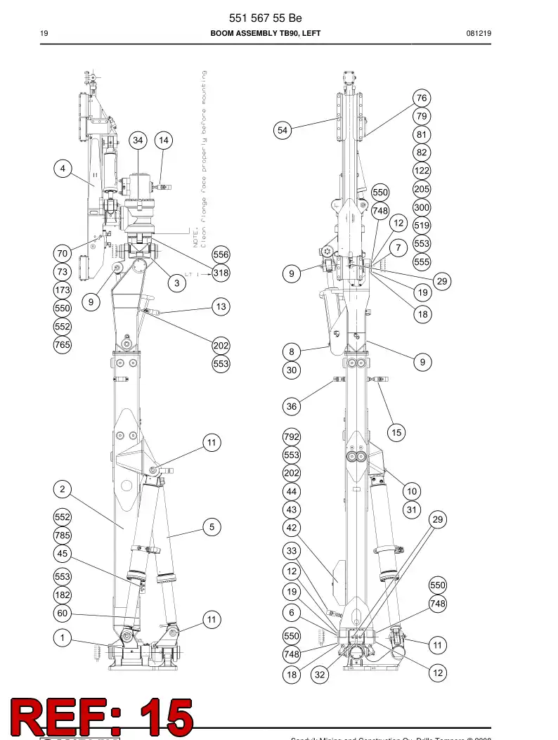 55153270a 551 532 70a Supporting block - Sandvik Technical Drawing