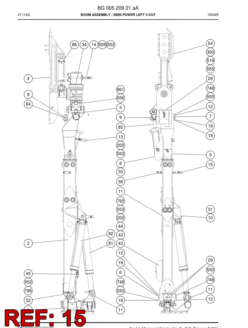 55153270b 551 532 70b Supporting block - Sandvik Technical Drawing