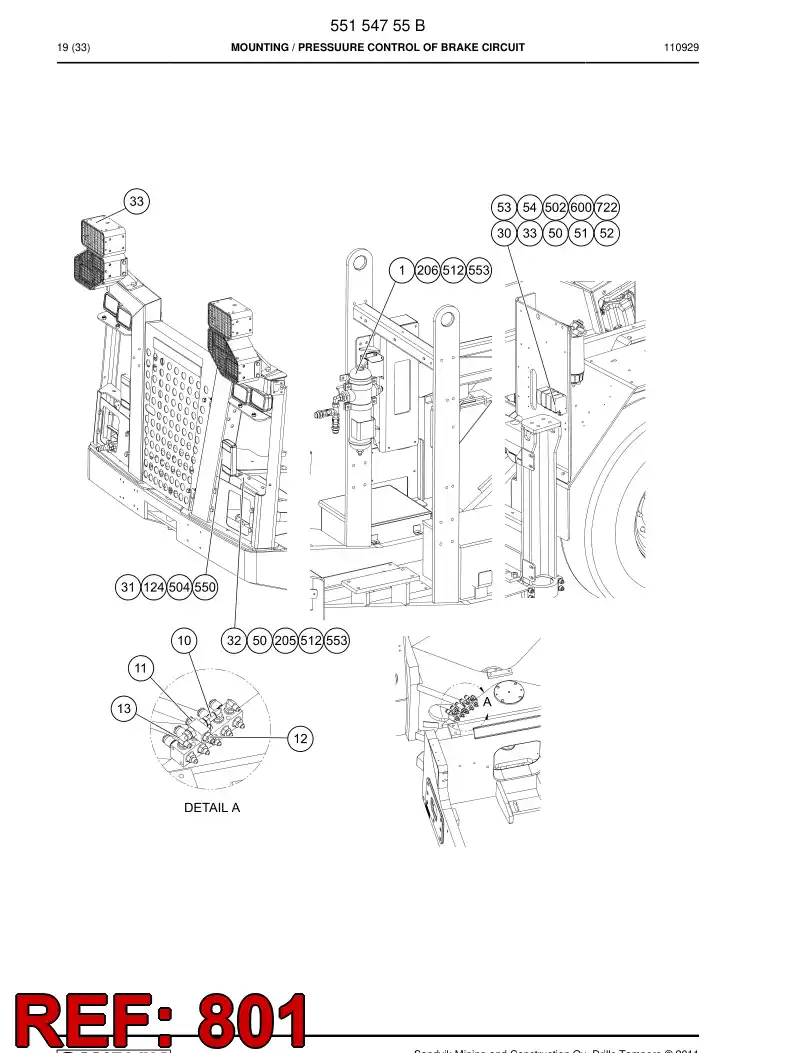 55153385a 551 533 85a HOSING - Sandvik Technical Drawing