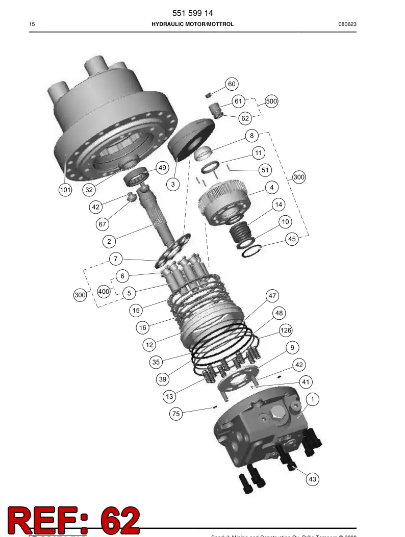55153481 551 534 81 Retainer, Ball - Sandvik Technical Drawing