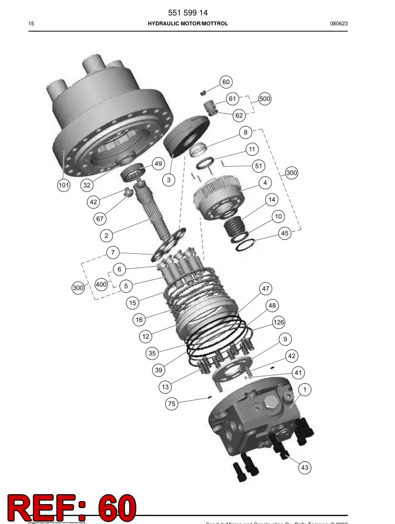 55153482 551 534 82 Spring - Sandvik Technical Drawing