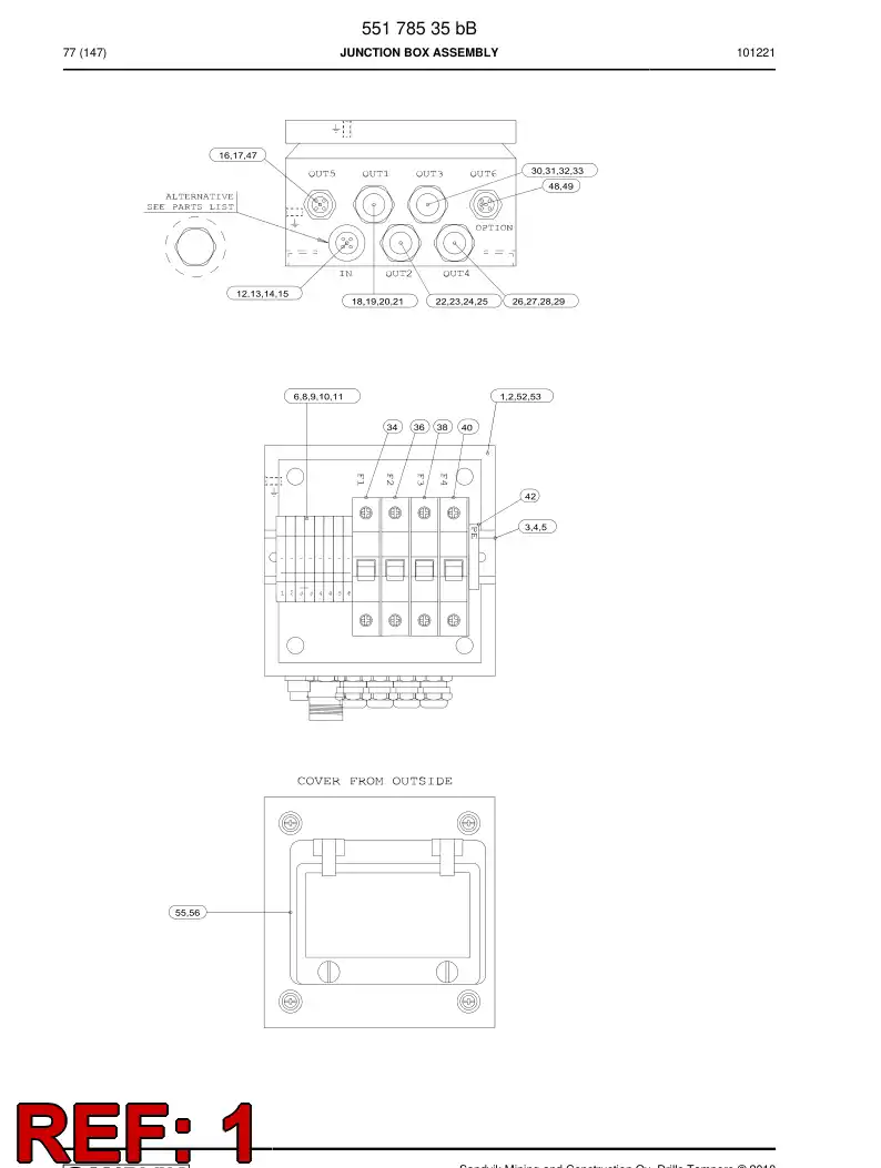 55153493 551 534 93 Stainless steel enclosure - Sandvik Technical Drawing