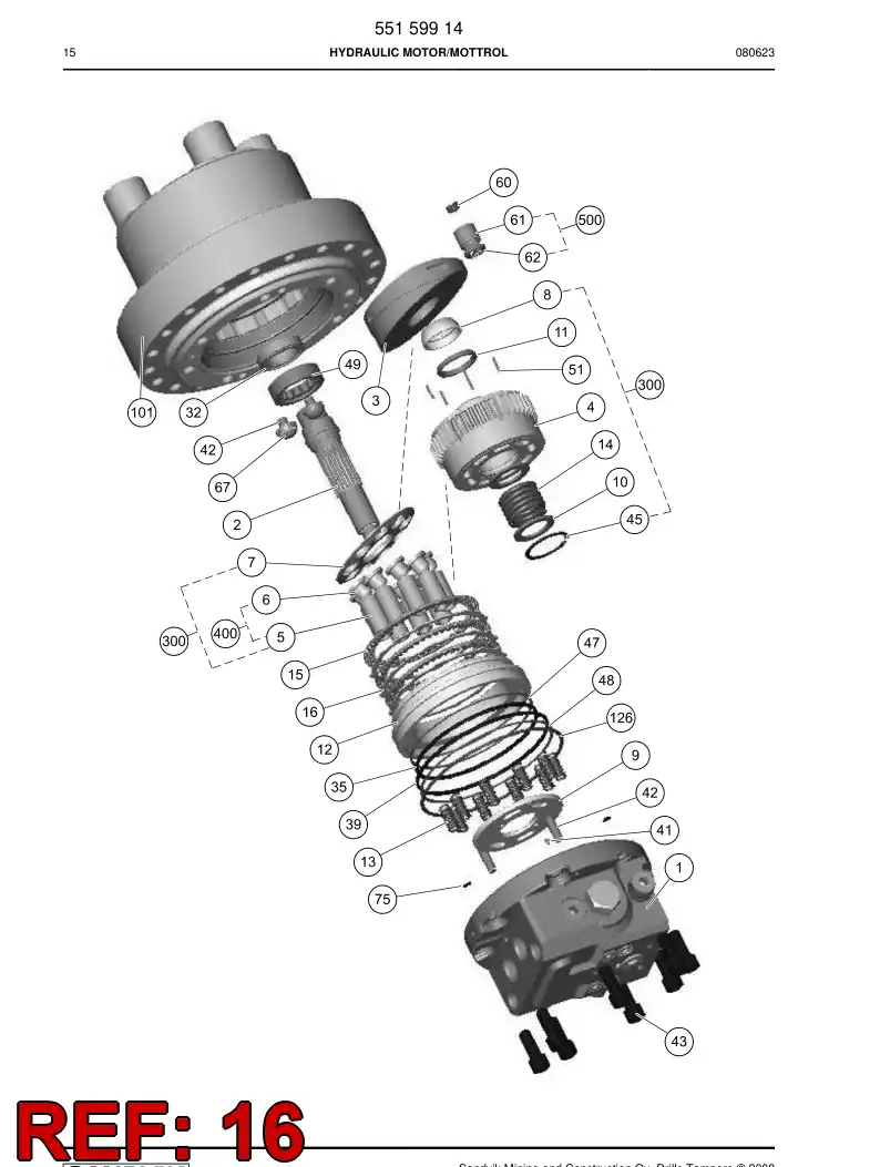 55153498 551 534 98 Separation plate - Sandvik Technical Drawing